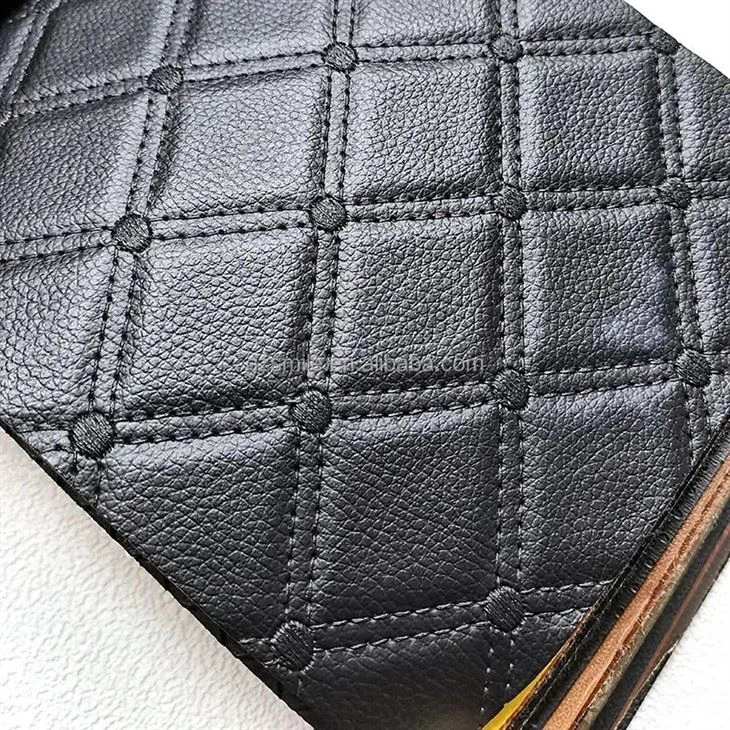 Factory Customized Non-slip Faux Leather Pvc Leather Embossed Synthetic Vinyl Leather For Car Floor